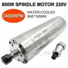 800w Er11 Spindle Motor 65195mm Water Cooled 220v 4bearing Cnc Engraving Grind