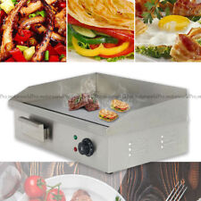 110v Commercial Stainless Steel Electric Griddle Grill Home Bbq Plate 50c 300c