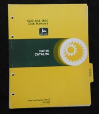 1980 John Deere 1630 1640 Disk Harrows Parts Catalog Manual Very Nice Shape