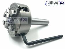 Mini Lathe Chuck 4 Jaw Independent 65mm With Arbour Mt 1 2 3 Bluefox