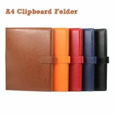 A4 Clipboard Folder Portfolio Multifunction Leather Manager Clip Writing Pads