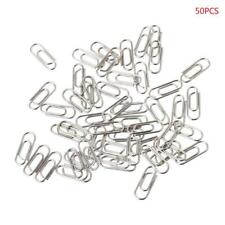 50pcs Small Mini Metal Paper Clips Bookmarks Photos Letter Binder Clip S