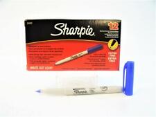 Genuine Sharpie 35003 Extra Fine Point Blue 12 Count Permanent Marker Pens New