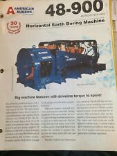 American 48 900 Horizontal Earth Boring Machine Operation Instruction Manual