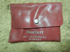 Vintage Starrett No S 154 Adjustable Parallel Set With Case Machinist Tool