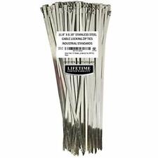 Metal Zip Ties 118 Inch 304 Stainless Steel Exhaust Wrap Coated Locking Cable