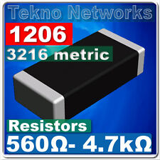 1206 3216 Metric Smd Smt Resistors 100pcs Range 560 47k Ohm