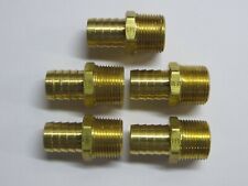 Lot Of 5 34 Npt Male X 34 Hose Barb Brass Fitting Parker New