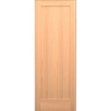 Clear Pine 1 Panel Flat Mission Shaker Solid Core Interior Wood Doors Model 1tm