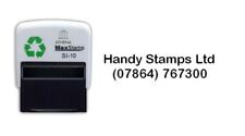 Name And Phone Number Personalised Self Inking Stamp Black Ink 36 X 13mm