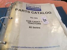 Cub Cadet Tractors Tc 193 Parts Manual 82 Series 482 Lawn Tractor