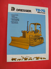 Dresser Td 7g Dozer Crawler Wide Track 4 Page Brochure 1987