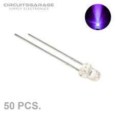 50 X 3mm Ultra Bright Water Clear Ultraviolet Uv Led Light Emitting Diode Bulb