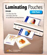 Royal Sovereign Laminating Pouches 200 Sheets Scr 003 3 Mil Letter Size