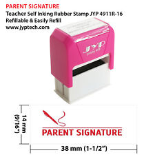 Parent Signature Teacher Self Inking Rubber Stamp Jyp 4911r 16 Red Ink