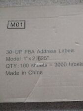3000 Premium 2625 X 1 Self Adhesive Address Labels 30 Per Sheet 30 Up