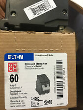 1 Eaton Cutler Hammer Ch260 Circuit Breaker 2 Pole 60 Amp New