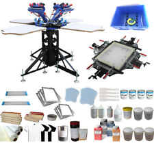 4 Color 4 Station Screen Printing Kit Screen Stretcher Amp Manual Tools Supply