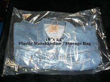 50 Large 18x 24 Clear Flat Plastic Merchandise Storage Bags 15 Mil