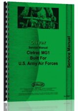 Oliver Mg1 Cletrac Crawler Military Unit Service Repair Manual