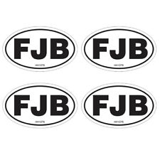 Hard Hat Fjb Oval Stickers 4 Pack Funny Vinyl Decal Tool Box Fck Biden Hh1076