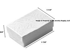 Lot Of 500 Small White Swirl Cotton Fill Jewelry Gift Boxes 1 78 X 1 14 X 58