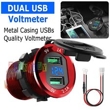 12v 24v Car Marine Motorcycle Led Digital Voltmeter Voltage Meter Battery Gauge