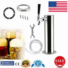 Bar Single Tap Draft Beer Tower Stainless Steel Homebrew Kegerator Chrome Faucet