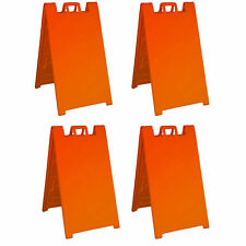 Plasticade Signicade A Frame Portable Folding Sidewalk Sign Orange 4 Pack