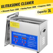 Vevor New Stainless Steel 3l Liter Industry Heated Ultrasonic Cleaner Heater