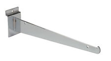 10 Slatwall 12 Knife Shelf Brackets Chrome With Lip Shelving Display Slat Grid
