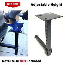 Hitch Mount Vise Plate Holder Mounting Heavy Duty Adjustable Durable Receiver