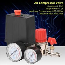 Air Compressor Pressure Control Switch Valve Manifold Regulator Gauges Relief