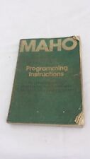 Maho Universal Toolroom Milling And Boring Machine Cnc6600 Programming Manual