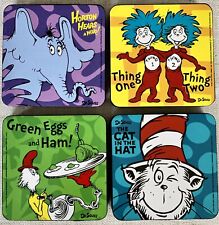 Dr Seuss Magnetic Dry Boardwhite Board Erasers Supplies Set Of 4 New