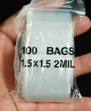A Big Lot Of 100 One Hunred Resealable 15 X 15 Small Plastic Bags