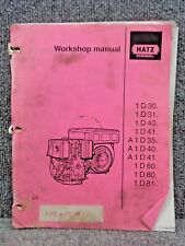 Hatz Diesel Engine 1 D 30 31 40 41 35 60 80 81 Workshop Service Repair Manual