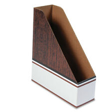 Bankers Box 07224 Corrugated Cardboard Magazine File Wood Grain 12ct
