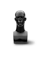 Male Mannequin Head Bust Wig Hat Jewelry Display Black 17 14 Height Pdha Mg1