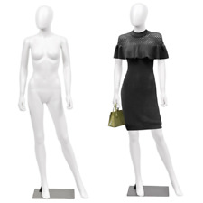 58 Ft Female Mannequin Egghead Plastic Full Body Dress Form Display Withbase New