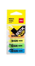 Deli Stick Up Index Tabs Sign Here Lot Of 3 New Amp Sealed Packs Neon Colored