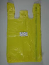 500 Qty Yellow Plastic T Shirt Retail Shopping Bags With Handles 115 X 6 X 21