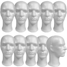 Mn 256 10 Pcs Male Styrofoam Mannequin Head With Long Neck