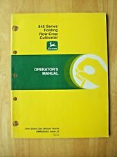 Original John Deere 845 Series Folding Row Crop Cultivator Operators Manual