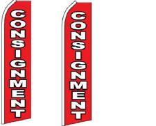 Consignment King Size Swooper Flag Sign Pack Of 2 Hardware No Included