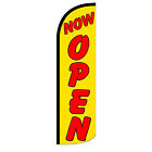 Now Open Flag Only Banner Yellow Windless Advertising Sign Feather 30 Wider