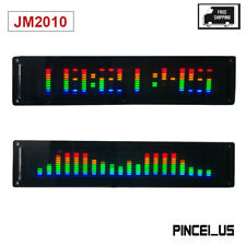 Led Music Spectrum Display Clock 20 Segment 10 Level With Shell Sound Control Pe66