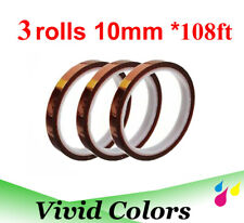 Vc 3 Rolls Of 10mm X 33m 108ft Sublimation High Temperature Heat Resistant Tape