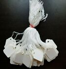 Blank White Merchandise Price Tags W String Retail Jewelry Strung Small Large