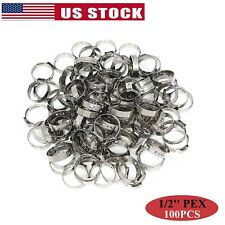 100pcs 12 Pex Clamp Cinch Rings Crimp Pinch Fittings 304 Stainless Steel